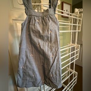 Blue Kids Dress with Rainbow Accents